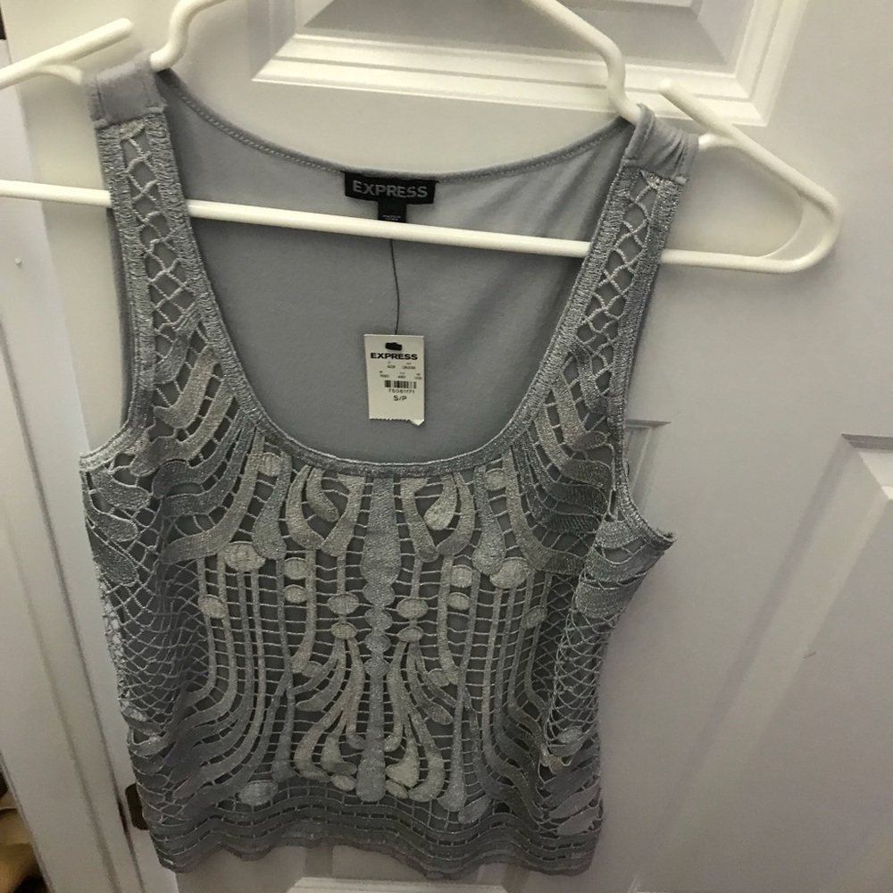 Silver top from Express